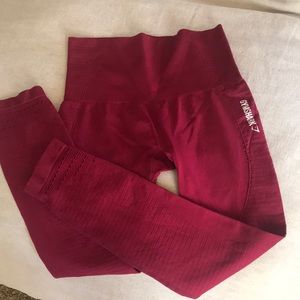 Gymshark red energy seamless leggings